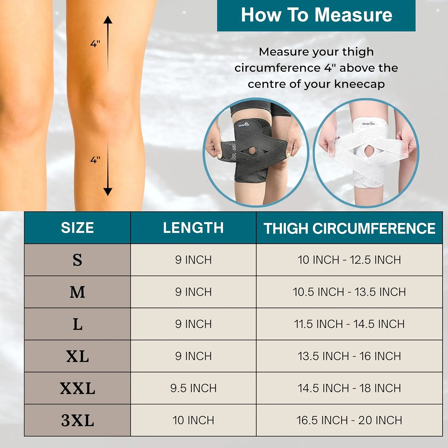 best knee support brace - Wonder Care Adjustable Wrap Knee S 5 Wonder Care Adjustable Wra - view 5