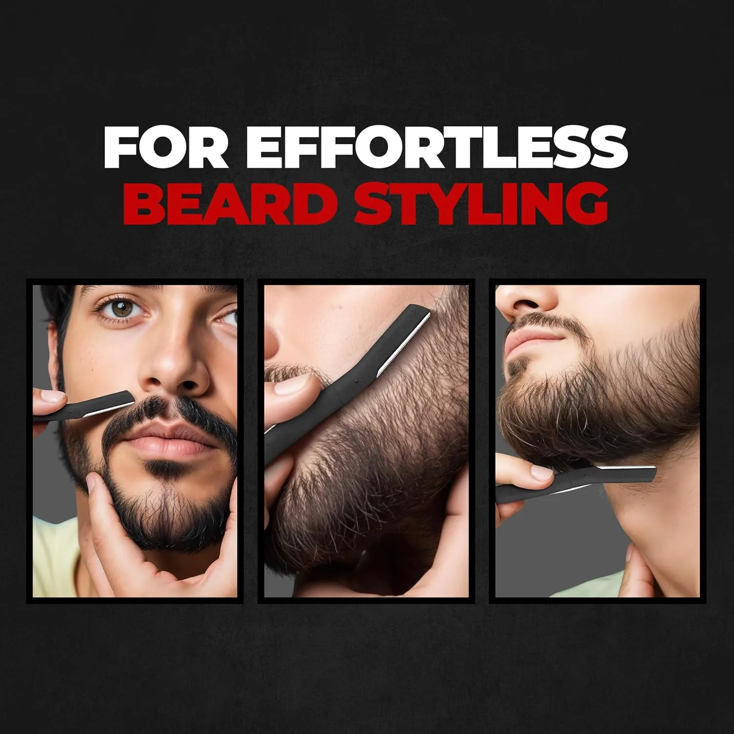 In-Depth Review: best beard shaping tool - Beardo Beard Styling Tool for Men | Pack of 3 | Beard Styling Razor for Men | Reusable Razor | Sharp, Safe 4 Beardo Beard Styling Tool - view 3