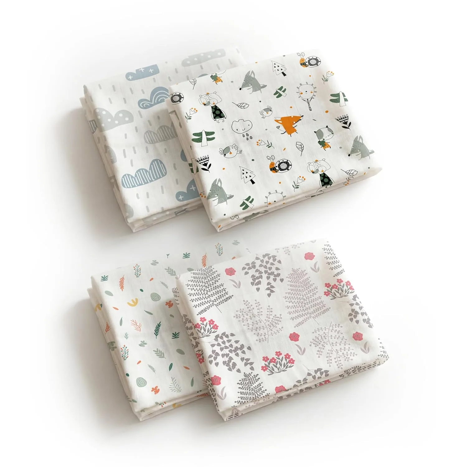 In-Depth Review: best baby swaddle blanket - 100% Cotton Muslin Swaddle Wrap for Newborn Baby | Soft, Breathable Printed Mulmul Baby Swaddling Blanket 3 100% Cotton Muslin Swadd - view 2
