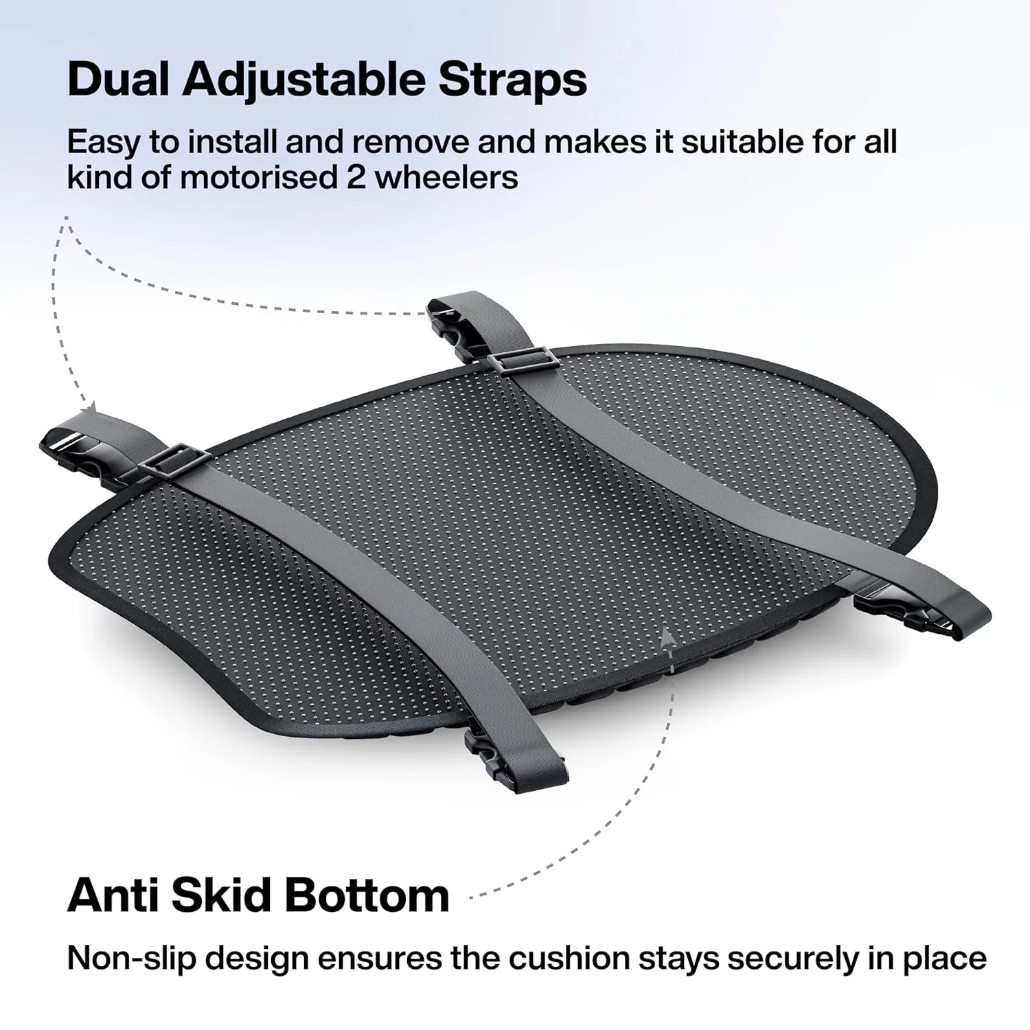 In-Depth Review: best bike seat cover - FOVERA Motorcycle Gel Seat Cushion - Supports Sit Bones, Tailbone, and Buttock Muscles - Massaging Gel Absorbs 6 FOVERA Motorcycle Gel Seat - view 5
