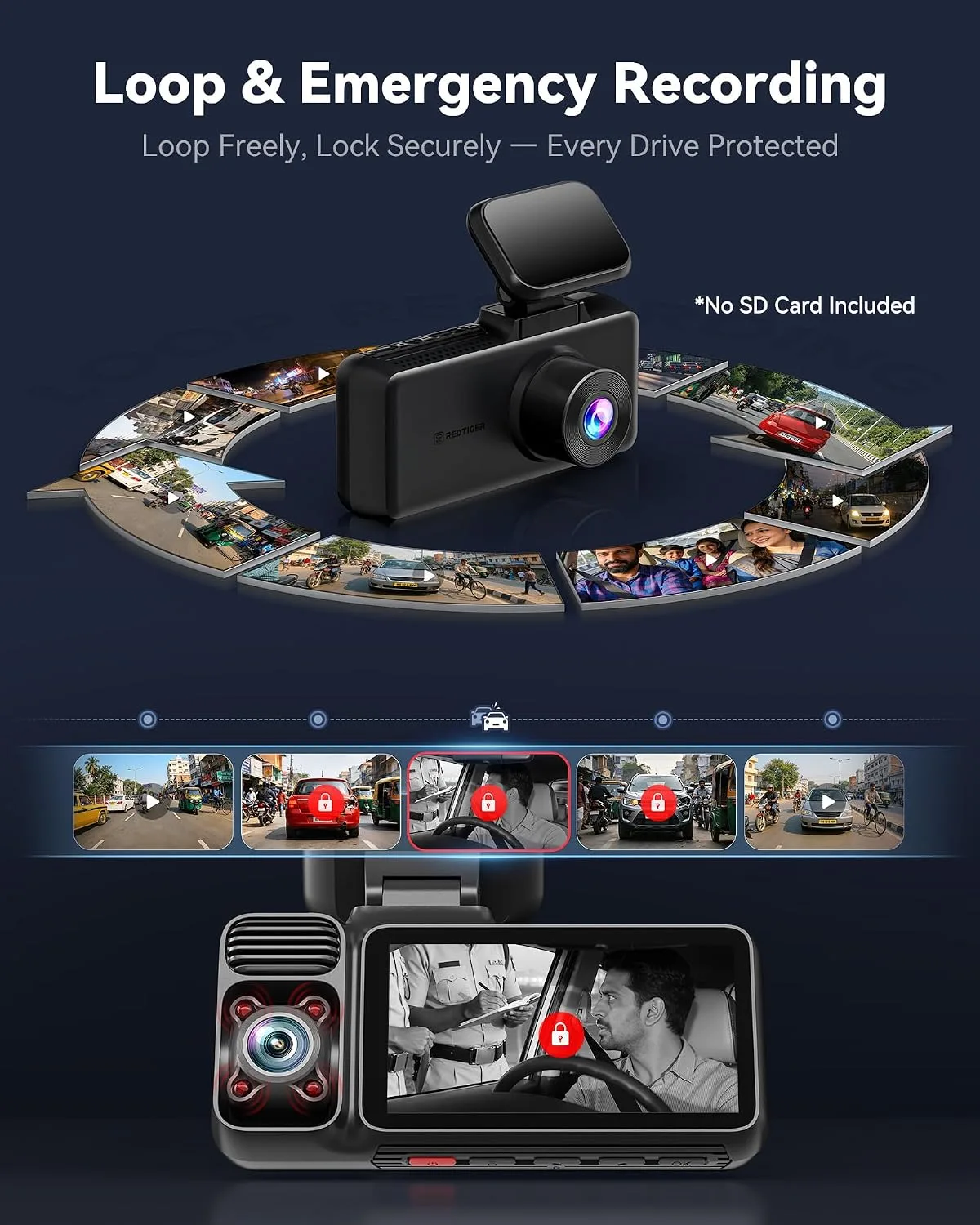 In-Depth Review: best car dashboard camera - REDTIGER F17 2026 Edition 4K 3 Channel Dash Cam, Upgraded STARVIS 2 IMX675 Sensor, 4K Front+1080P Cabin+1 7 REDTIGER F17 2026 Edition 4K - view 6
