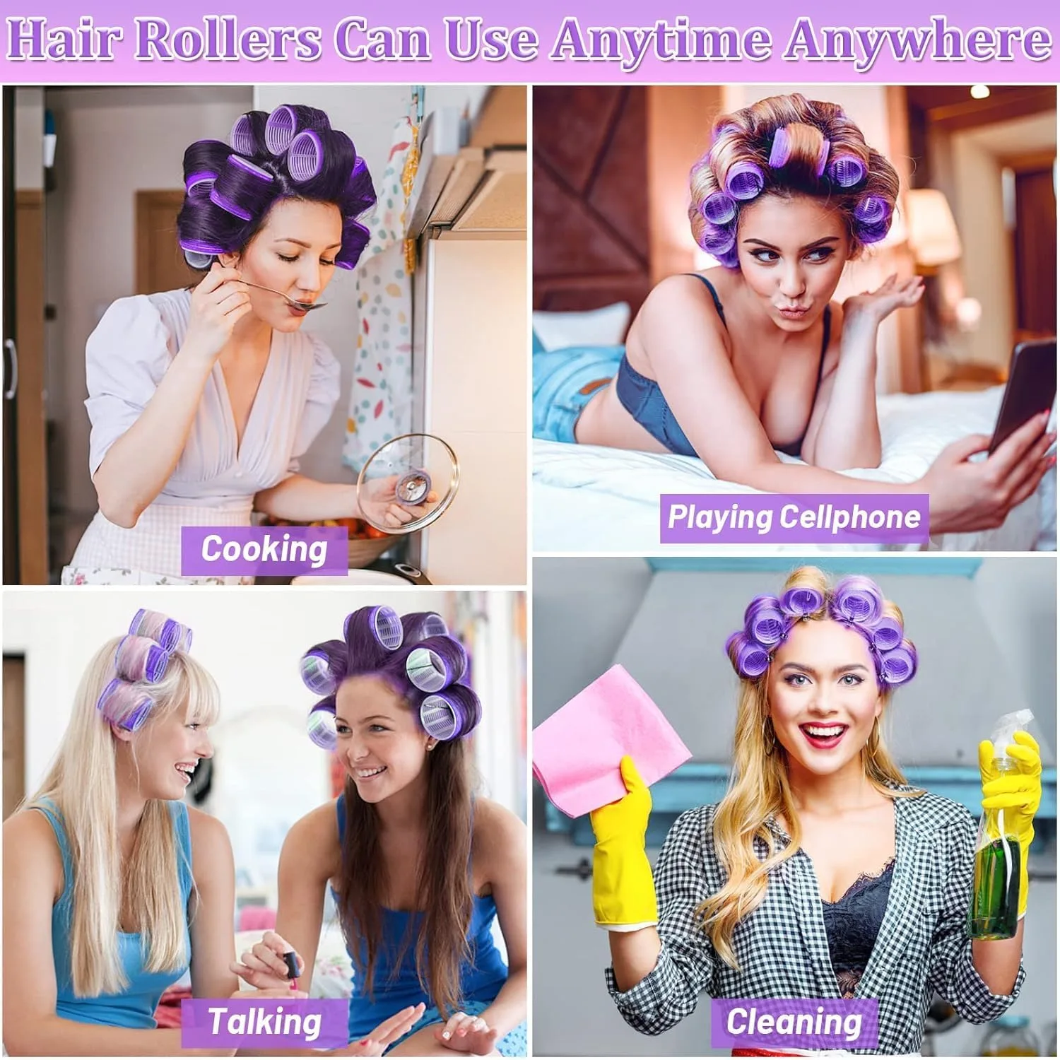 In-Depth Review: best hair rollers set - Self Grip Hair Curlers Set (34 Pieces) – 24 Hair Rollers in 4 Sizes (Large, Medium, Small & Extra Small) wi 6 Self Grip Hair Curlers S - view 5