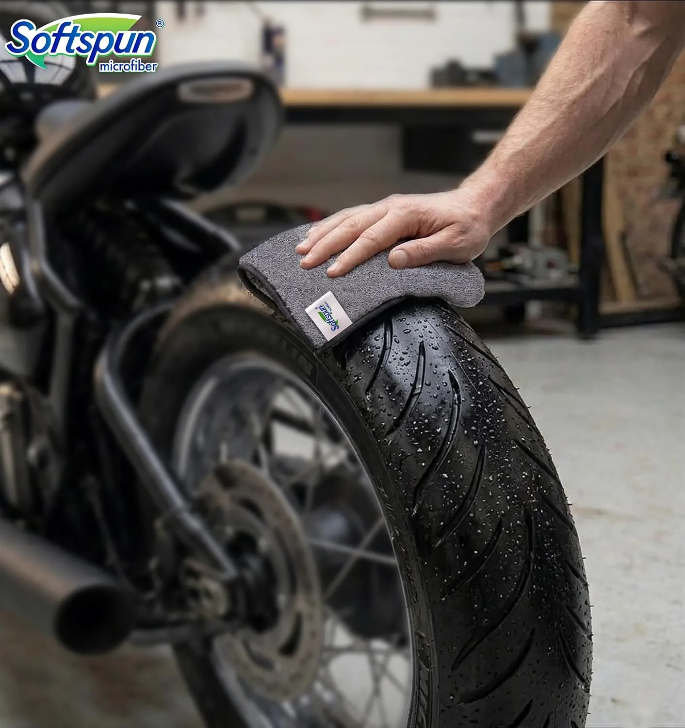 In-Depth Review: best bike microfiber cloth - SOFTSPUN Microfiber Super Absorbent Small Wipes, 500 GSM 20X30 Cms 5 Pieces Grey! Silk Banded Edge Towel 6 best bike microfiber cloth view 4