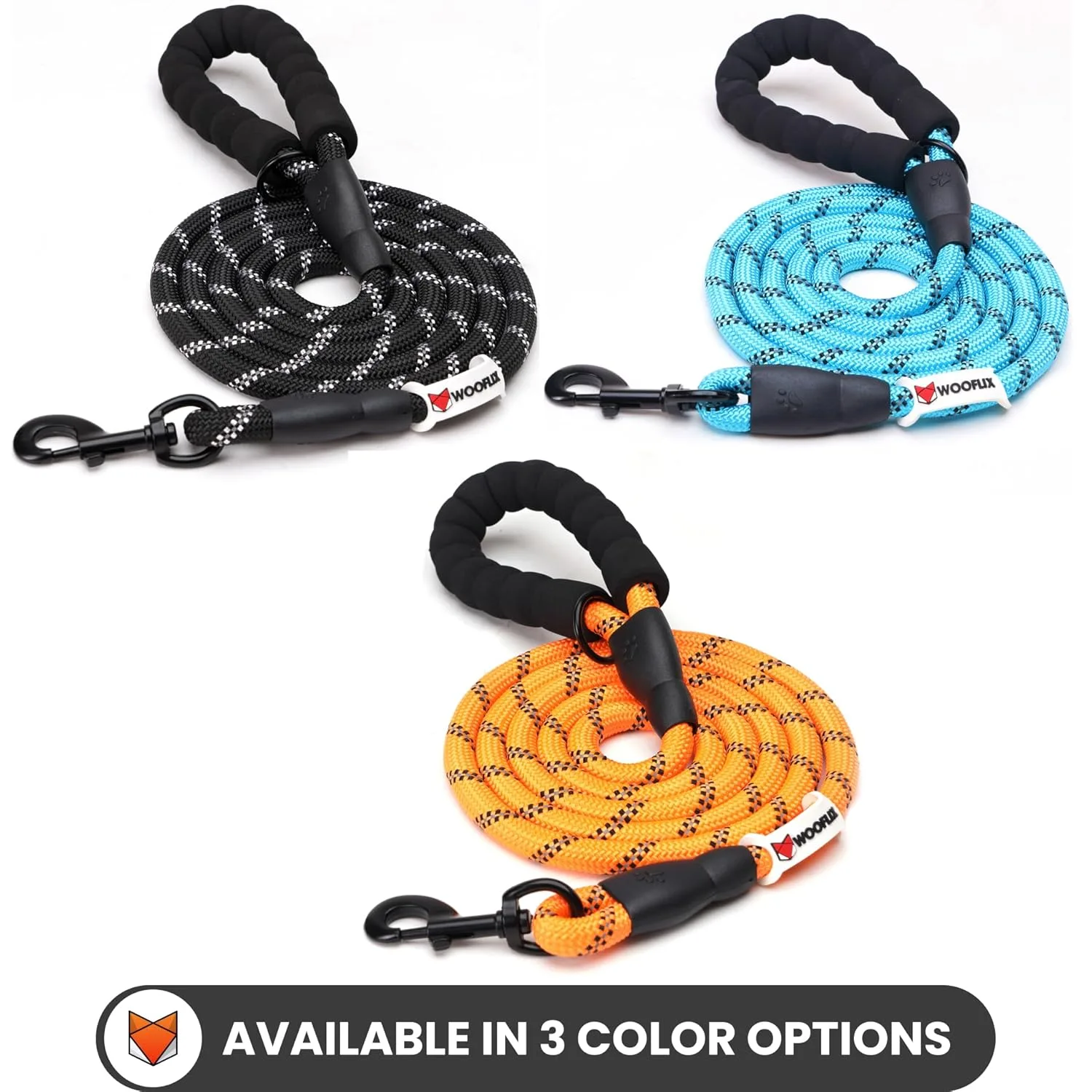 In-Depth Review: best dog leash and collar - Wooflix Heavy Duty Nylon Dog Leash | Anti Slip Padded Handle Long Dog Leash | Highly Reflective Leash for 10 Wooflix Heavy Duty Nylon Do - view 9