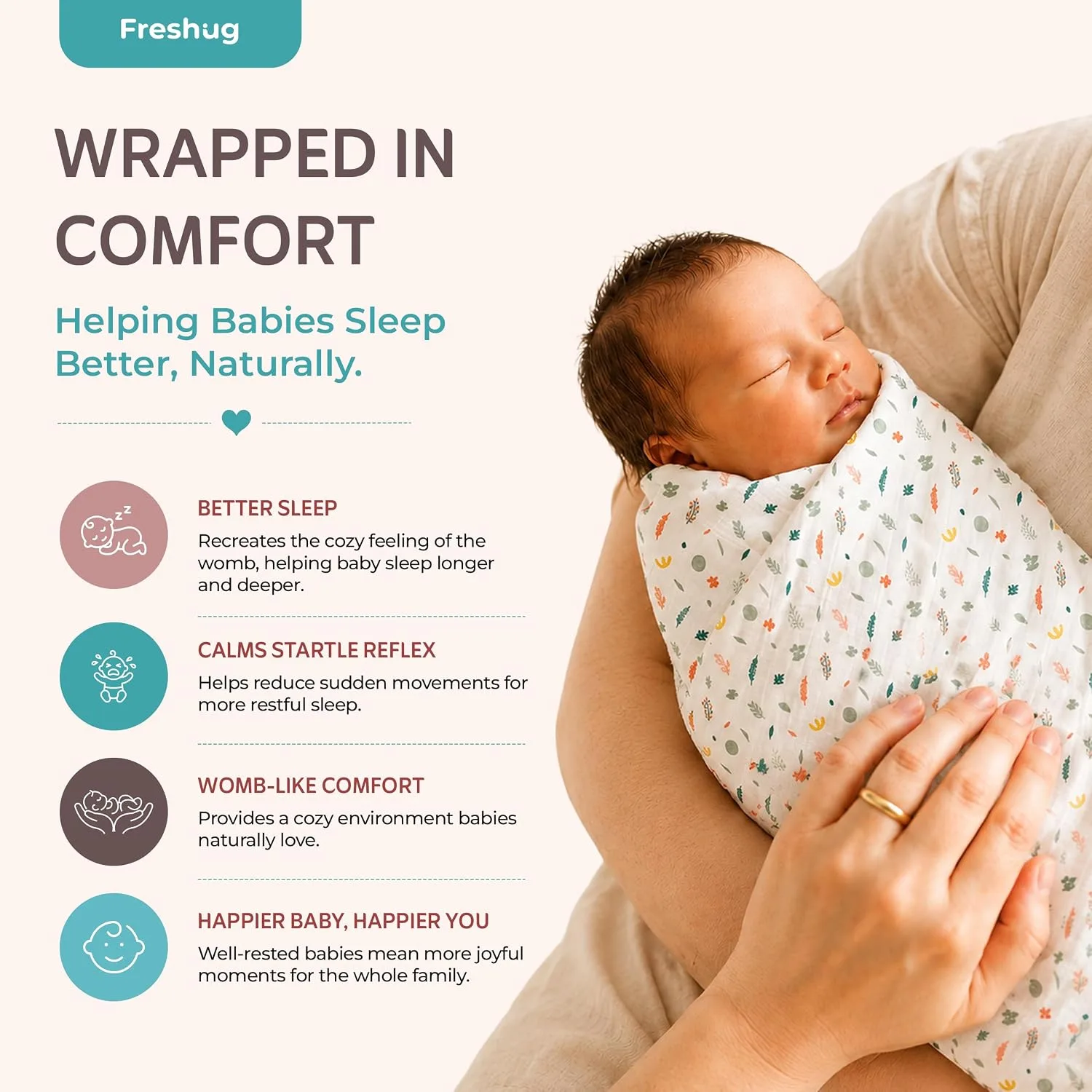 In-Depth Review: best baby swaddle blanket - 100% Cotton Muslin Swaddle Wrap for Newborn Baby | Soft, Breathable Printed Mulmul Baby Swaddling Blanket 7 100% Cotton Muslin Swadd - view 6