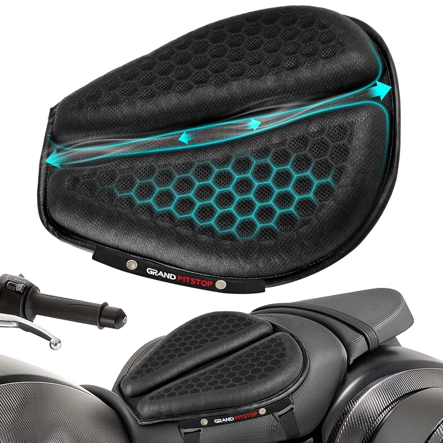 In-Depth Review: best bike seat cushion - GRAND PITSTOP Gel Air Seat Cushion | 3D Honeycomb Gel Structure | Universal Fit | Detachable Cover | Ideal f 2 best bike seat cushion