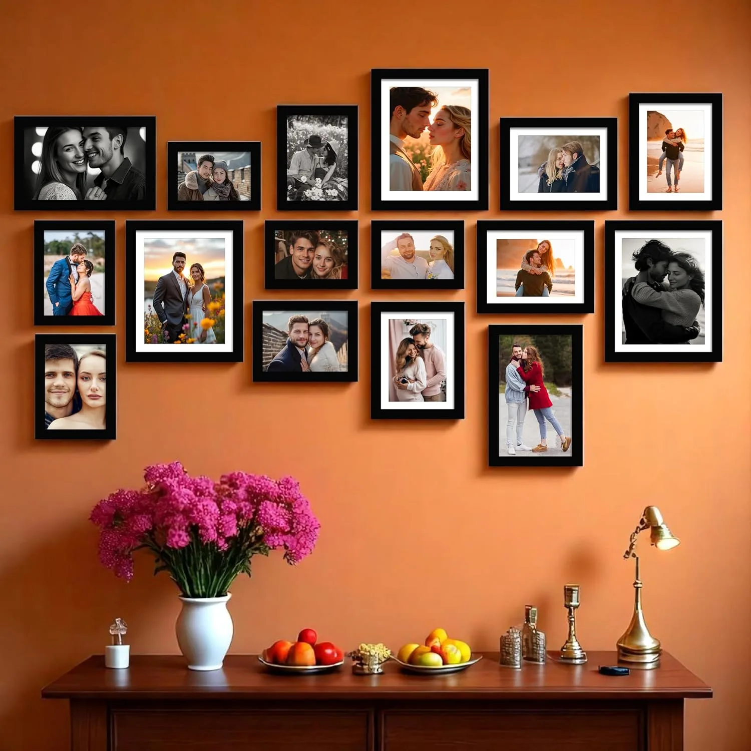 In-Depth Review: best photo frame set - Art Street Shooting Star Wall Photo Frames for living Room, Set of 16 Photo frames (Black) 5 Art Street Shooting Sta - view 4