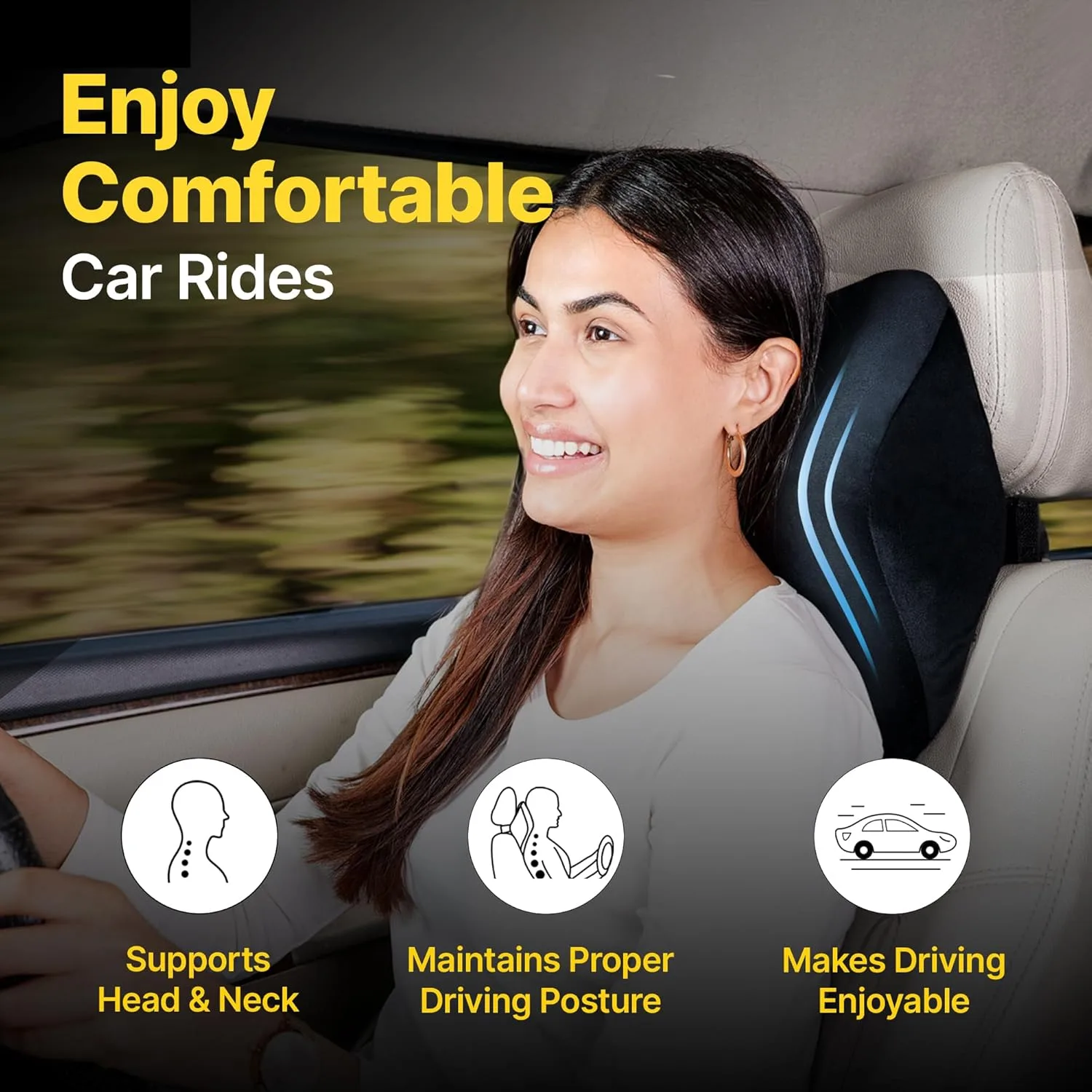 In-Depth Review: best car neck pillow - Frido Ultimate Car Neck Rest Pillow | Ultrasoft Pillow for Comfortable Car Rides | Superior Neck Support Cushi 3 Frido Ultimate Car Neck R - view 2