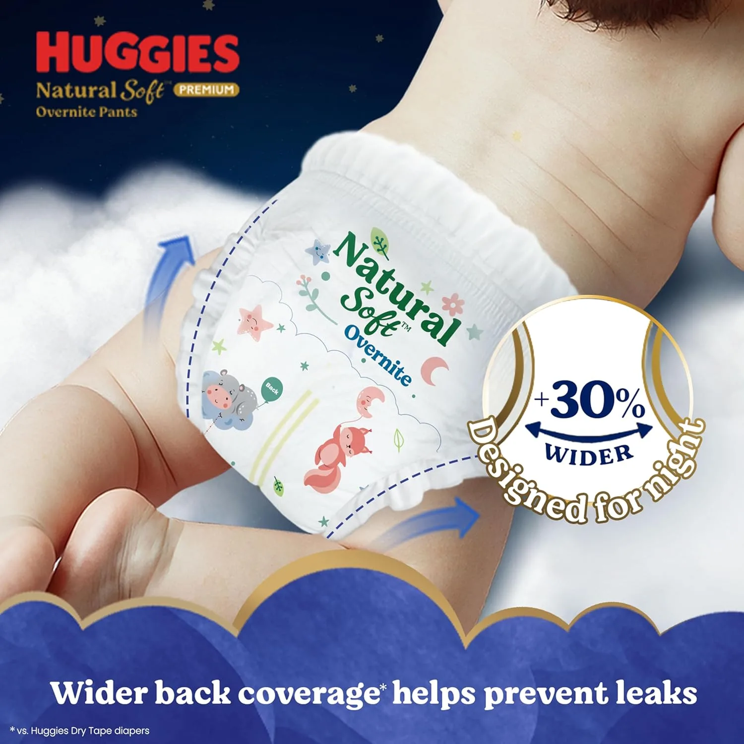 best baby diapers india - Huggies Natural Soft Overnite Diap 5 Huggies Natural Soft Overni - view 5