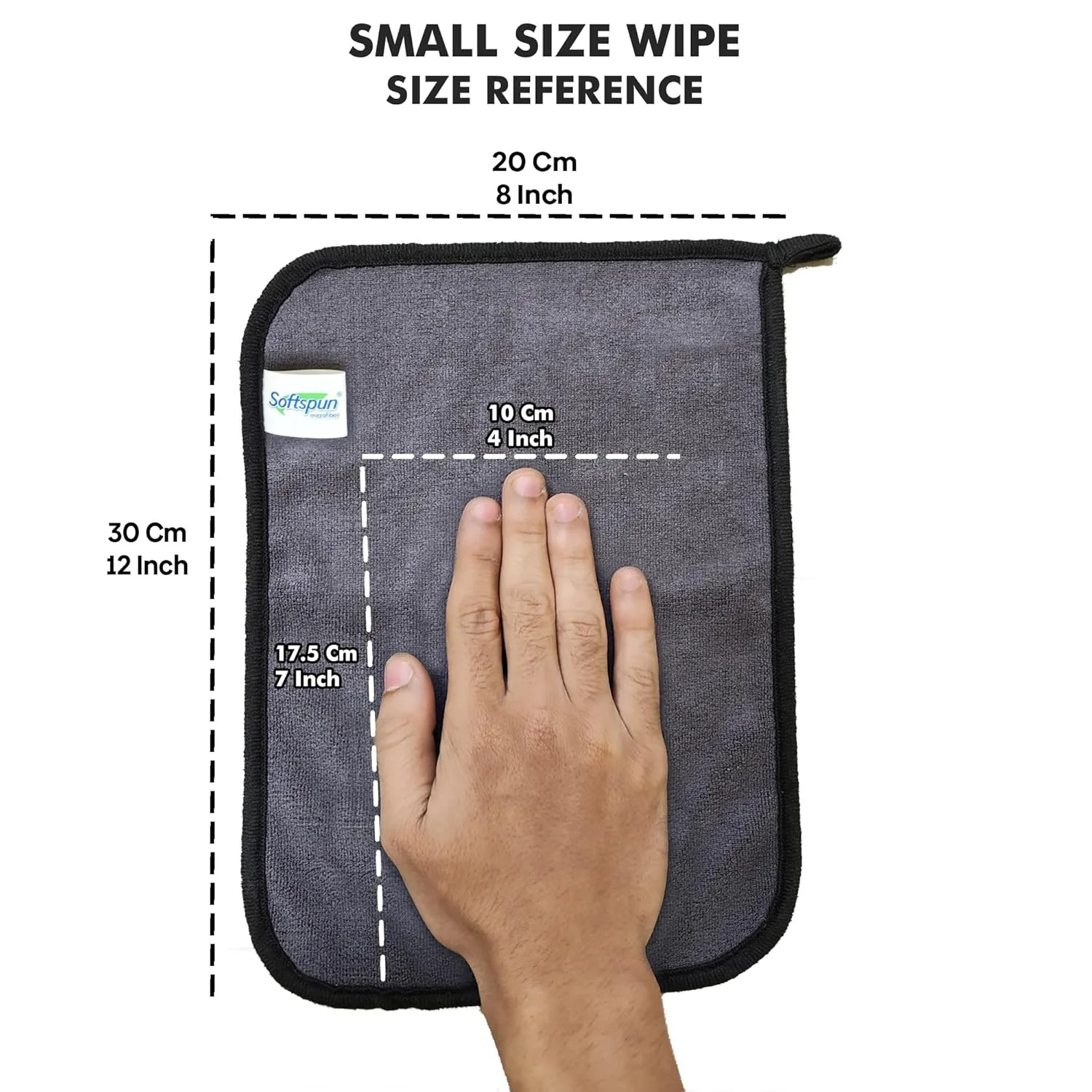 In-Depth Review: best bike microfiber cloth - SOFTSPUN Microfiber Super Absorbent Small Wipes, 500 GSM 20X30 Cms 5 Pieces Grey! Silk Banded Edge Towel 4 best bike microfiber cloth view 2