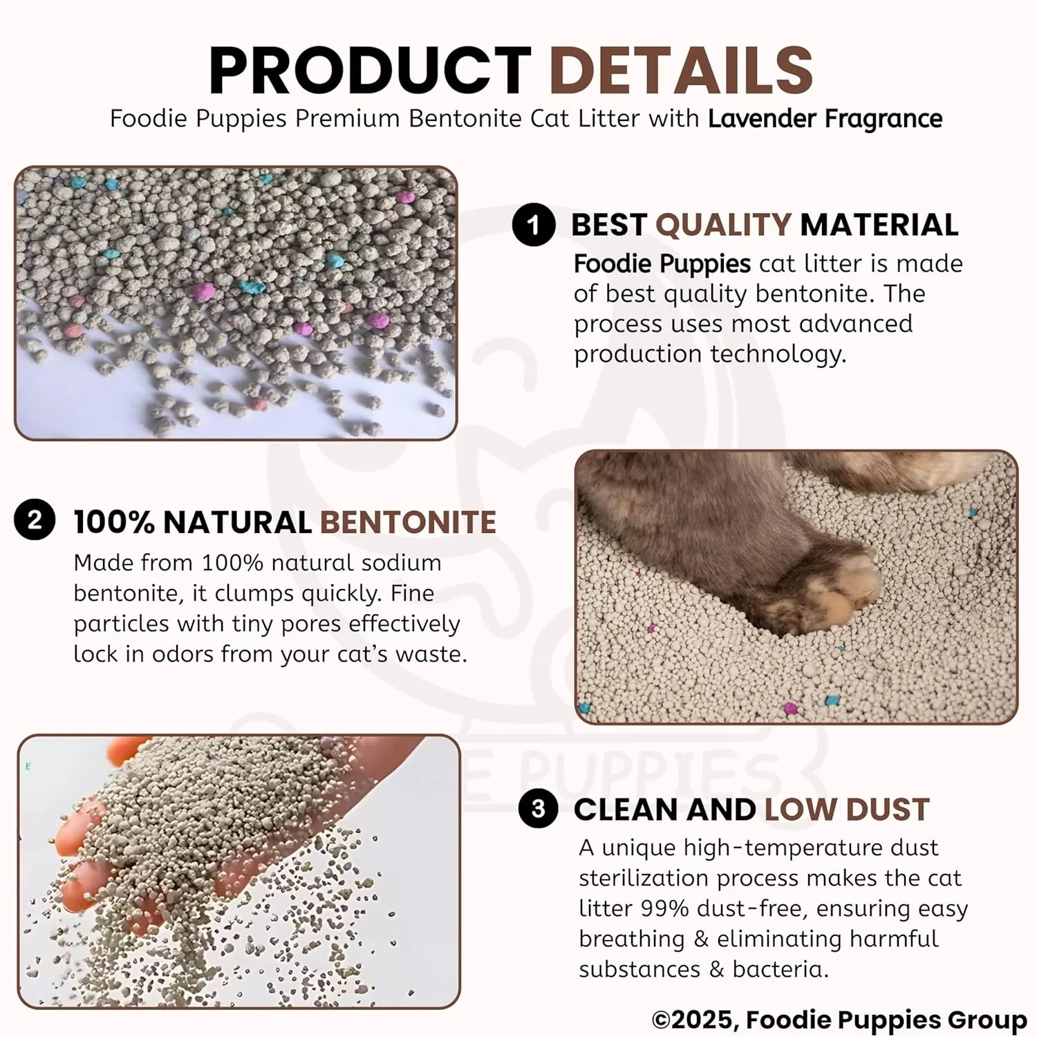 In-Depth Review: best cat litter india - Foodie Puppies Natural Bentonite Cat Litter Sand - 10kg with Lavender Fragrance for Cats and Kittens | Clean 4 Foodie Puppies Natural Ben - view 3