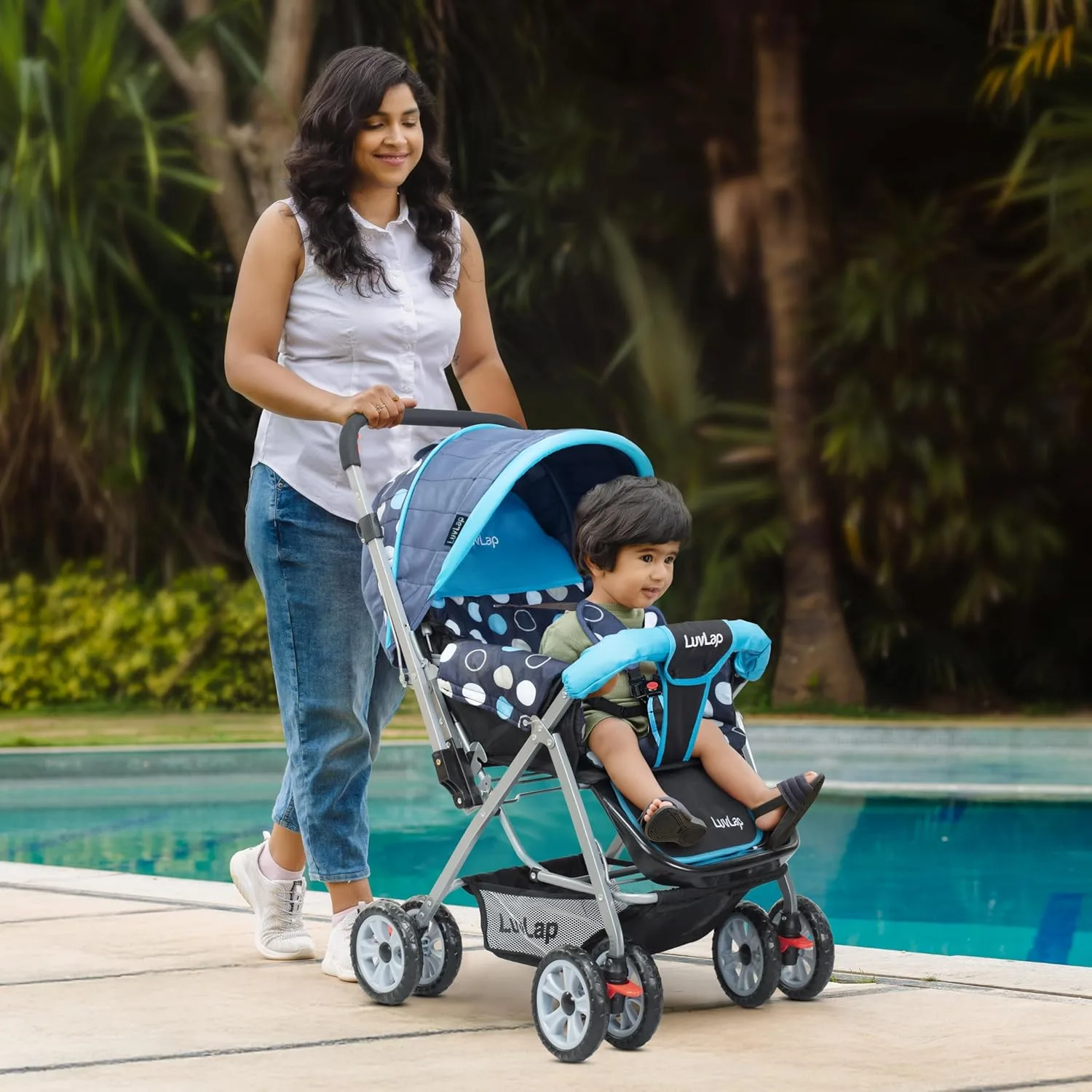 In-Depth Review: best baby stroller india - LuvLap Sunshine Baby Stroller/Pram for 0 to 3 Years, New Born/Toddler/Kid, 5 Point Safety Harness, Adjusta 9 LuvLap Sunshine Baby Strol - view 8