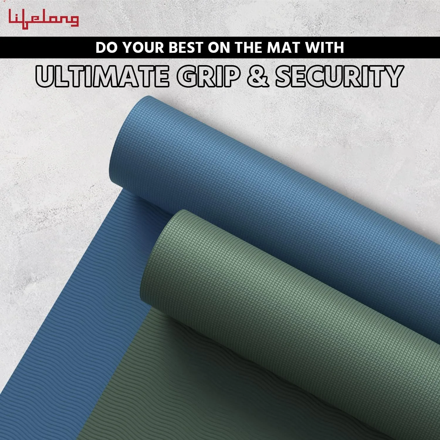 In-Depth Review: best yoga mat india - Lifelong Yoga Mat for Gym, Yoga & Home Workout | EVA Material 4mm Thick Anti-Slip Exercise & Fitness Mat with C 5 Lifelong Yoga Mat for Gym, Y - view 4