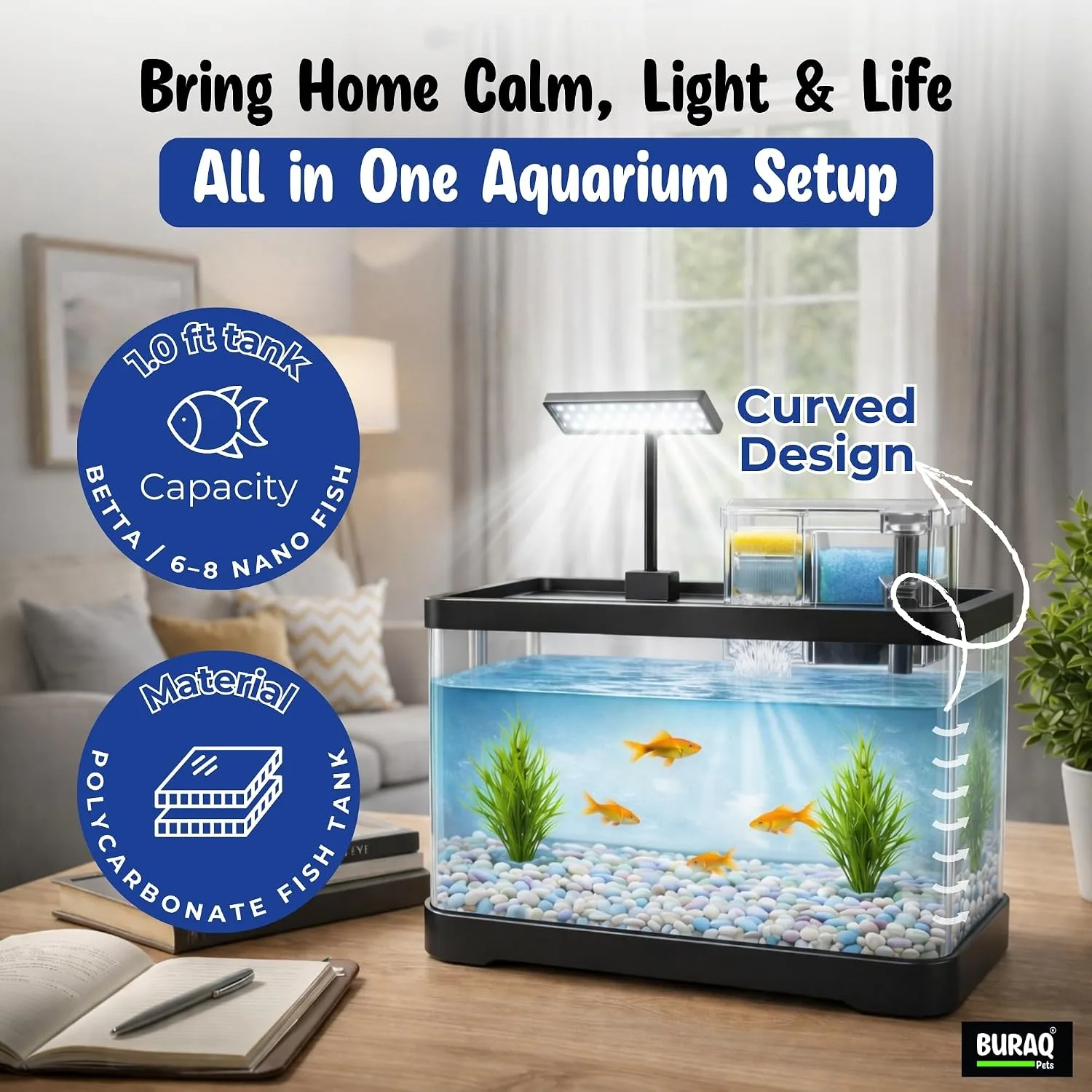 best fish tank aquarium - Buraq Curved Aquarium Fish Tank Al 4 Buraq Curved Aquarium Fis - view 4