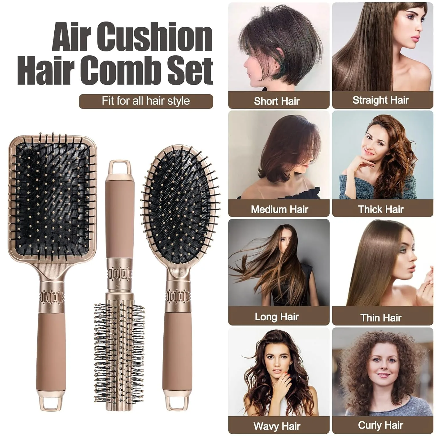 best comb set women - Hair Brush Comb Set For Women Men 3pcs 6 Hair Brush Comb Set For - view 6