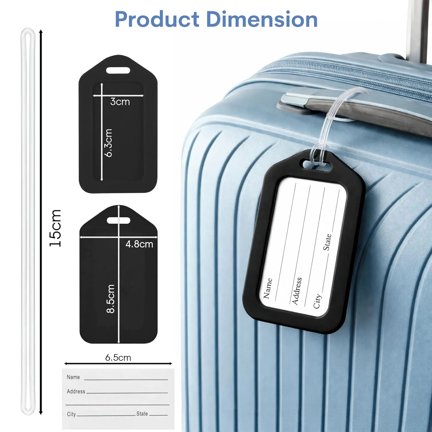 In-Depth Review: best travel bag tag - Storite Pack of 6 Luggage Tags, Smart Tag for Travel suitcases (Black) | Travel Bags Tags for Easily Identifica 8 Storite Pack of 6 Luggage T - view 7