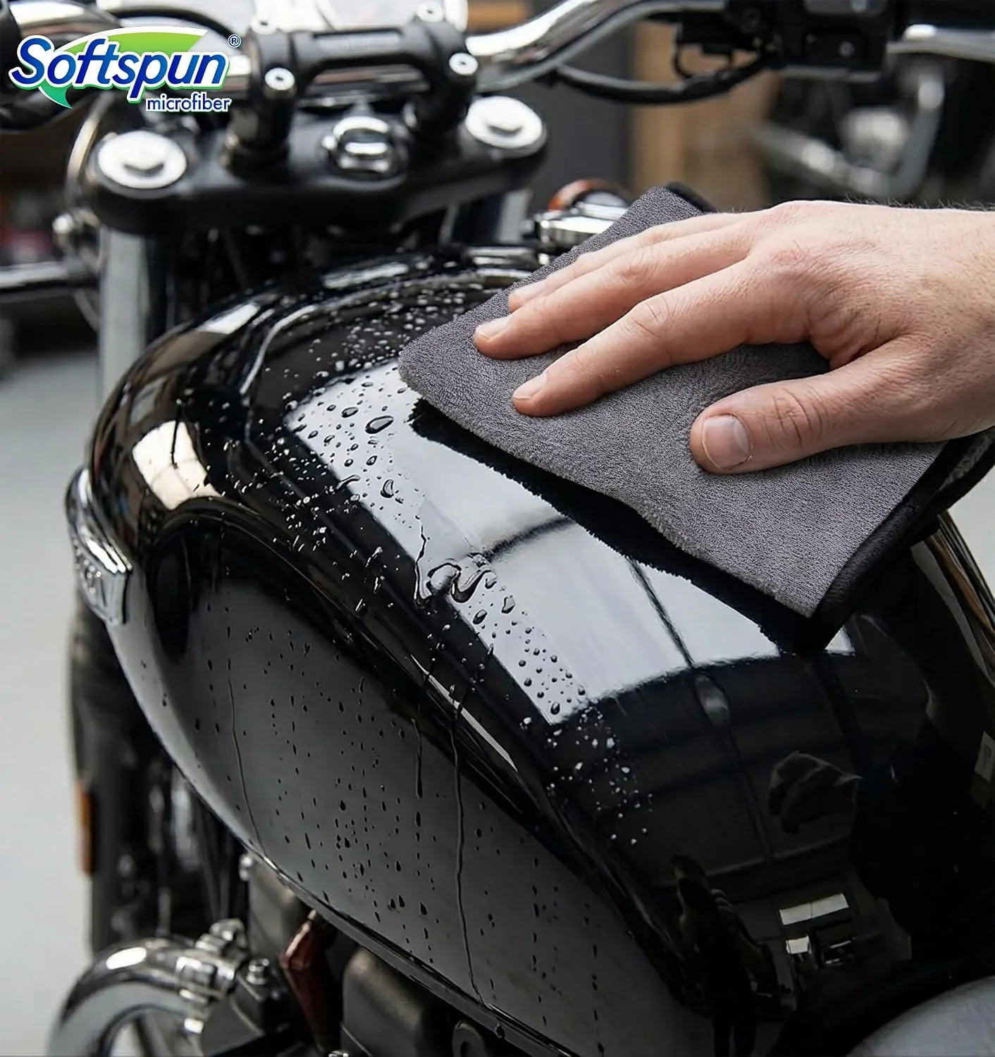 In-Depth Review: best bike microfiber cloth - SOFTSPUN Microfiber Super Absorbent Small Wipes, 500 GSM 20X30 Cms 5 Pieces Grey! Silk Banded Edge Towel 7 best bike microfiber cloth view 5