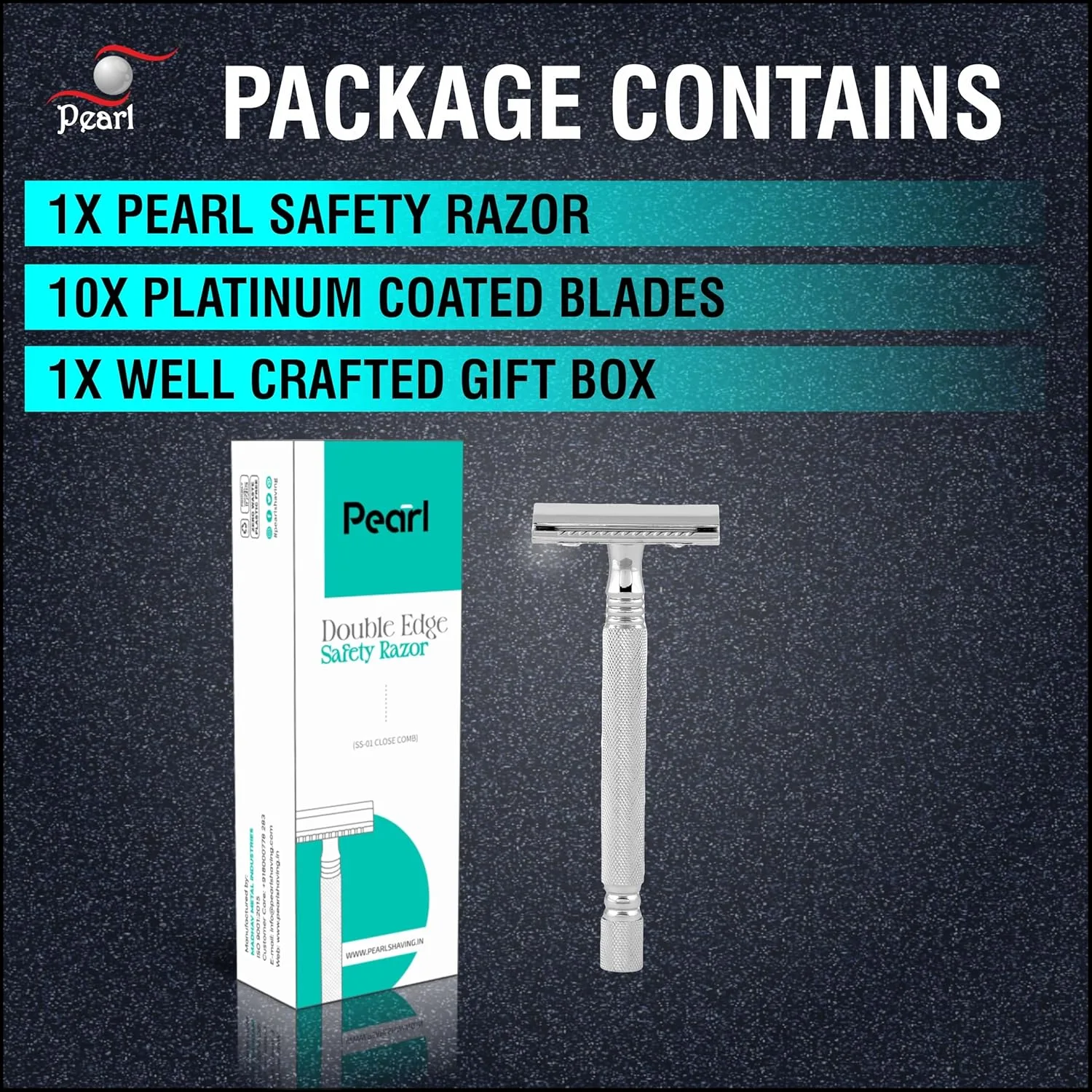 In-Depth Review: best shaving razor men - Pearl Shaving Double Edge Safety Razor (SS-01 CC-CHROME) made with Brass Metal- Classic & Traditional | Comp 5 Pearl Shaving Double Edge - view 4