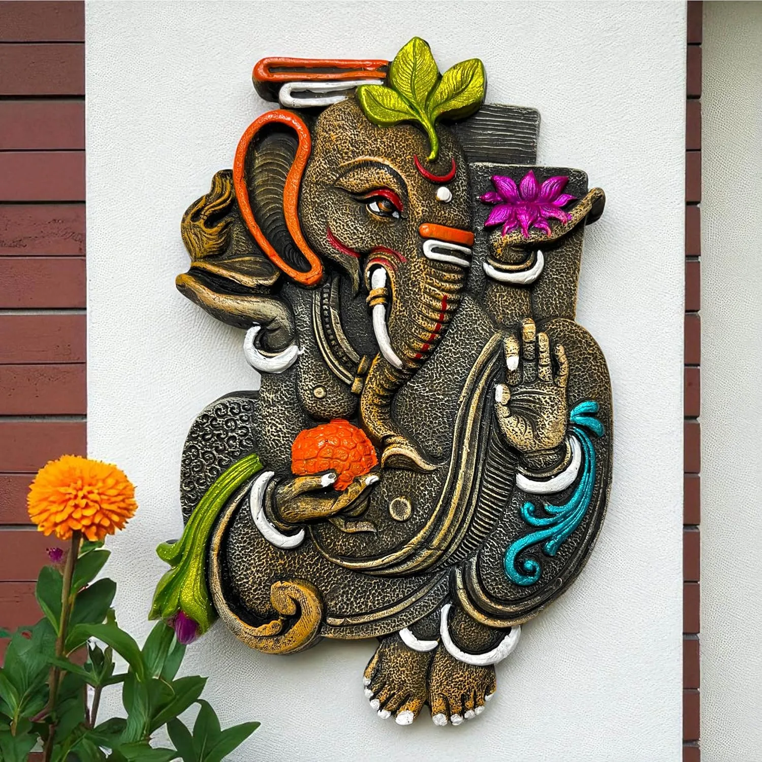best terracotta home decor - Ganesh Ji Wall Hanging Idol Mur 5 Ganesh Ji Wall Hanging Ido - view 5