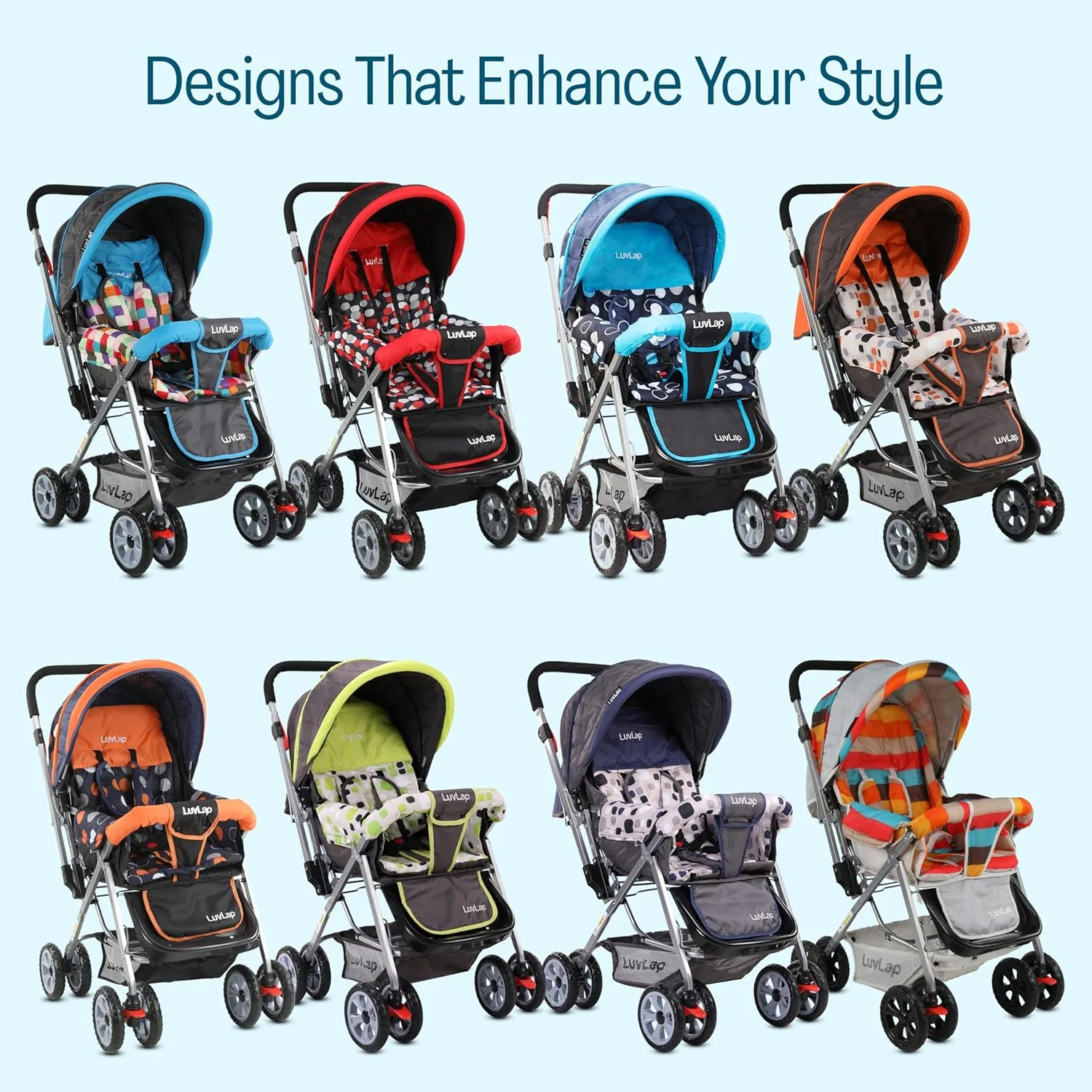 In-Depth Review: best baby stroller india - LuvLap Sunshine Baby Stroller/Pram for 0 to 3 Years, New Born/Toddler/Kid, 5 Point Safety Harness, Adjusta 12 LuvLap Sunshine Baby Strol - view 11