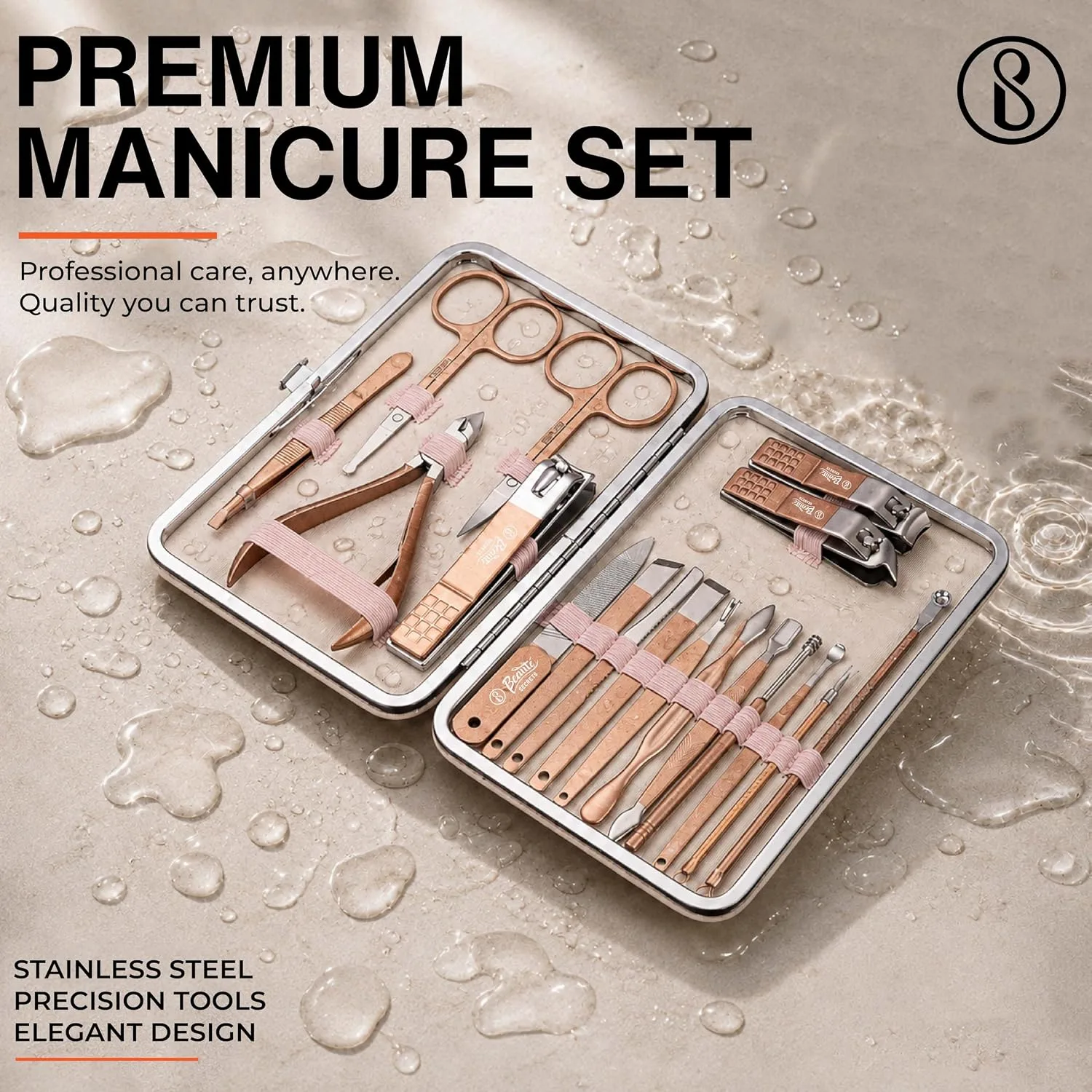 In-Depth Review: best nail clipper set - Beauté Secrets Manicure Kit, pedicure tools for feet, Nail Clipper, Manicure Pedicure kit for women and Men, 9 Beauté Secrets Manicure Ki - view 8