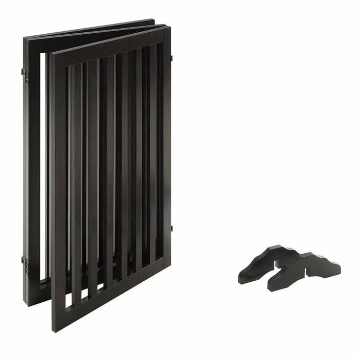 In-Depth Review: best pet gate barrier - Wooden Freestanding Pet Room Divider for Kids’ Safety | Pet Safety Barrier | Indoor Pet Puppy Safety Fe 5 Wooden Freestanding Pet Ro - view 4