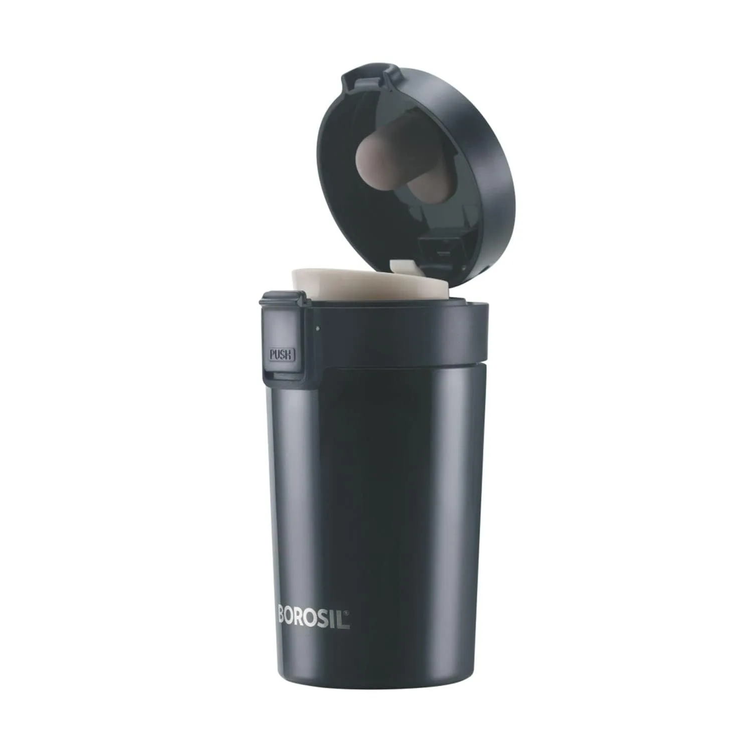 best travel mug leak proof - Borosil 260ml Coffeemate Black 2 Borosil 260ml Coffeemate Bl - view 2