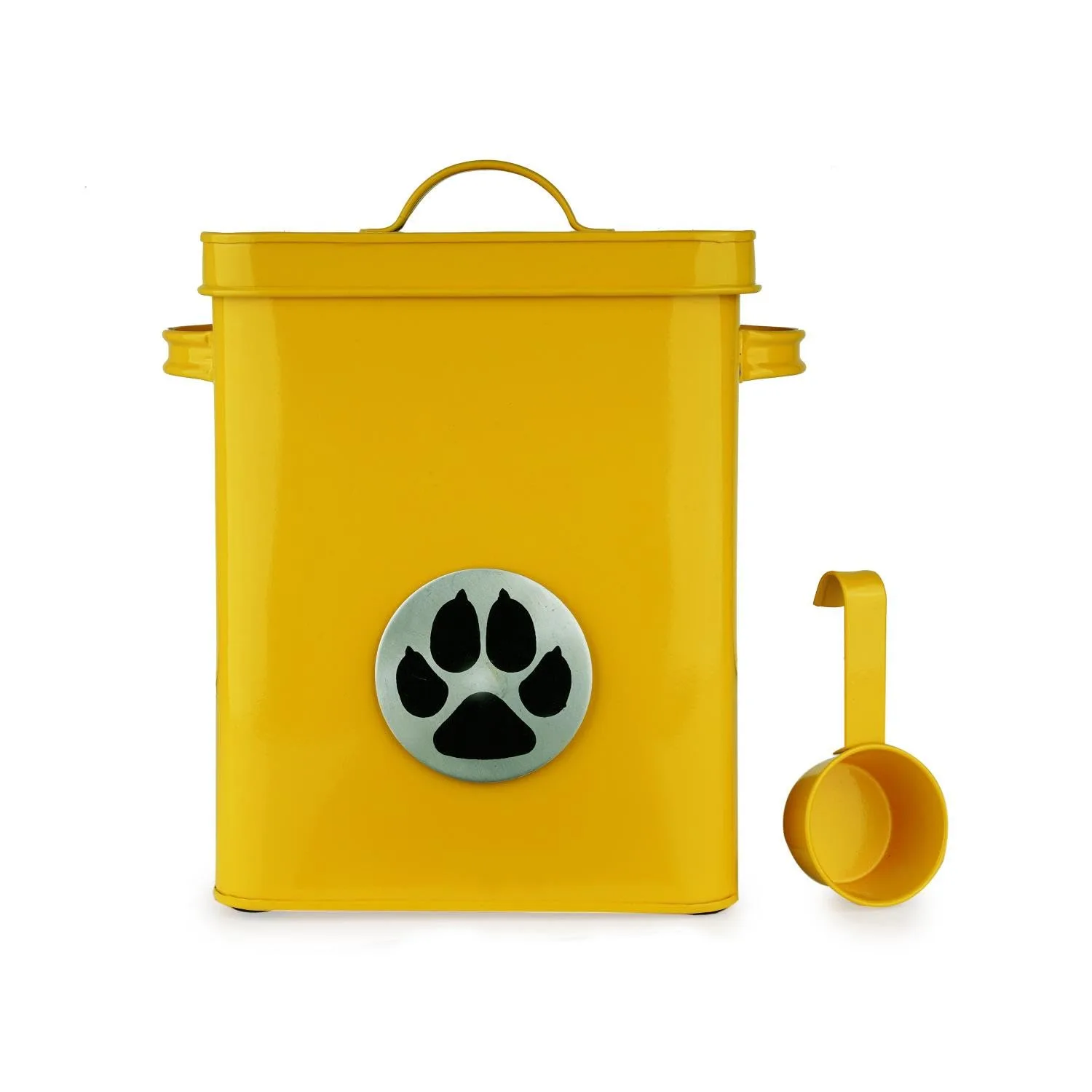 In-Depth Review: best pet food storage container - HAZEL Pet Food Container with Lid | Metal Multipurpose Containers for Dog food, Yellow, 6600 ML | | 2 best pet food storage container