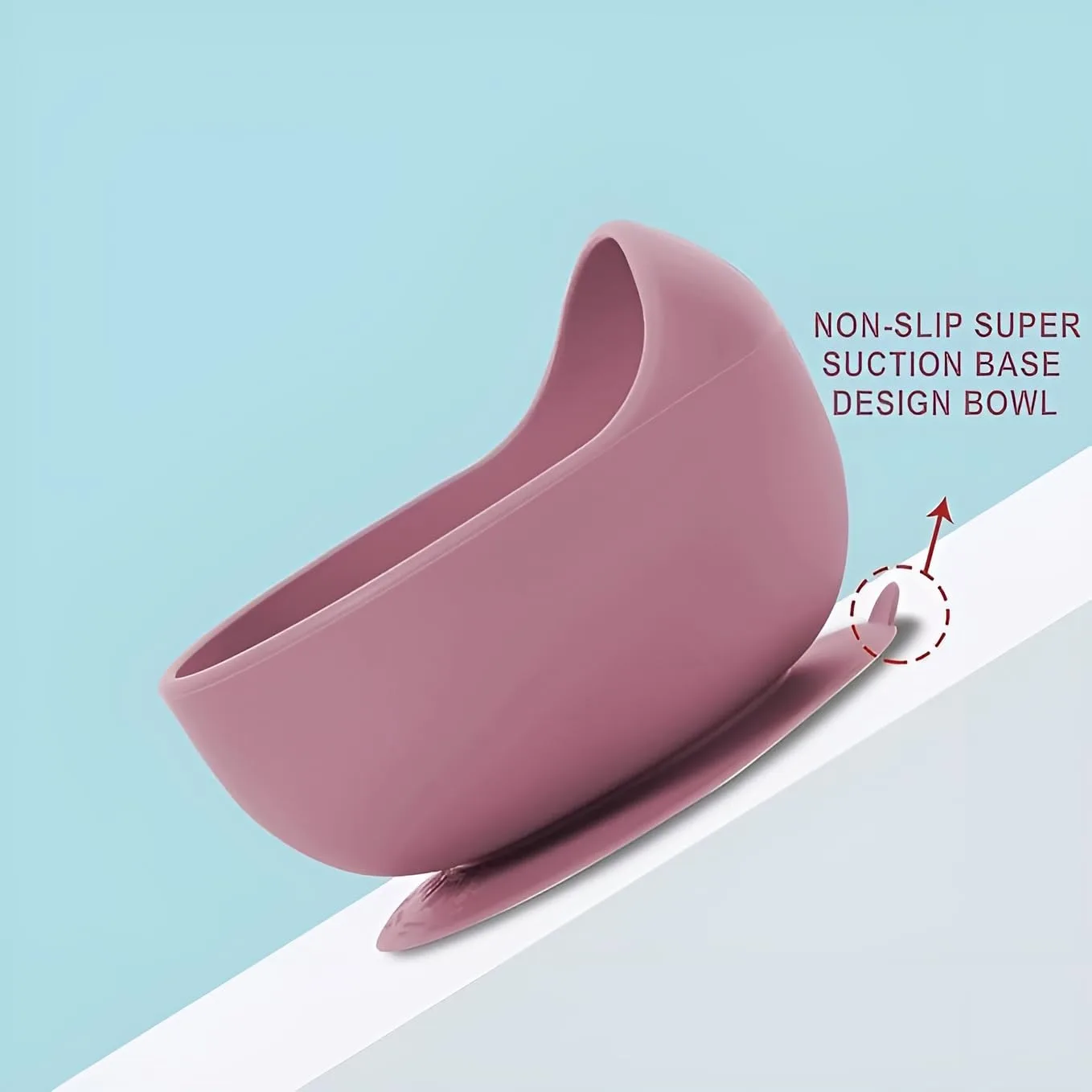 In-Depth Review: best baby snack cup - Baby Feeding Bowl & Spoon Set | Silicone Suction Bowl for Baby Food | BPA-Free Baby Bowl and Spoon Set | (Wine 5 Baby Feeding Bowl & Spoo - view 4