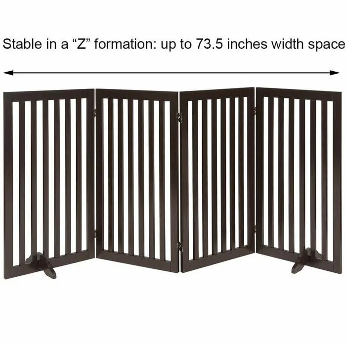 In-Depth Review: best pet gate barrier - Wooden Freestanding Pet Room Divider for Kids’ Safety | Pet Safety Barrier | Indoor Pet Puppy Safety Fe 6 Wooden Freestanding Pet Ro - view 5