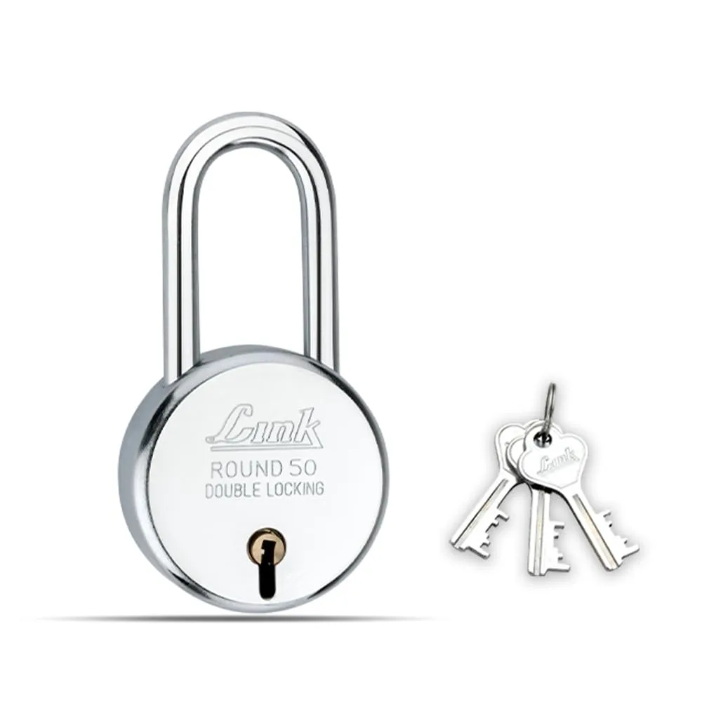 In-Depth Review: best bike u lock - Link Locks| Round 50MM Long Shackle Padlock with 3 Keys | Lock for Main Door, Gate, Shops, Office| Silver Finish | 2 best bike u lock