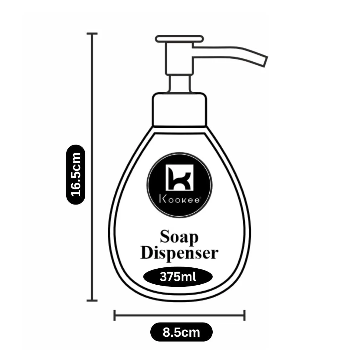 In-Depth Review: best soap dispenser - Kookee Glass Soap Dispenser with Refillable Pump Bottle | Bathroom & Kitchen Wash Basin | Hand Wash, Lotio 6 Kookee Glass Soap Dispense - view 5