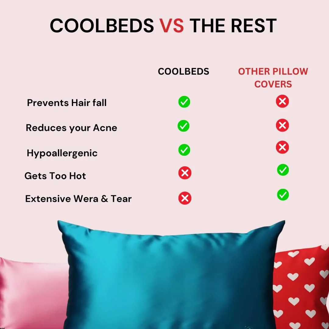 In-Depth Review: best pillow covers set - COOLBEDS Satin Pillow Covers for Hair & Skin – Silk Pillow Case Set of 2 with 3 Hair Scrunchies f 6 COOLBEDS Satin Pillow Covers - view 5