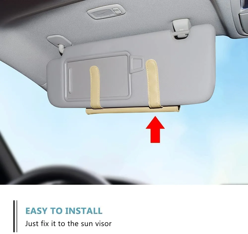 In-Depth Review: best car tissue holder - Detachi Car Tissue Holder, Sun Visor Napkin Holder, Car Visor Tissue Holder, Tissue Holder for Car (Beige) | 7 best car tissue holder view 5