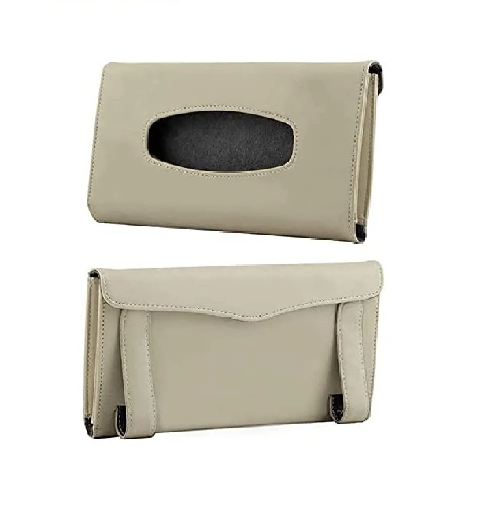 In-Depth Review: best car tissue holder - Detachi Car Tissue Holder, Sun Visor Napkin Holder, Car Visor Tissue Holder, Tissue Holder for Car (Beige) | 5 best car tissue holder view 3