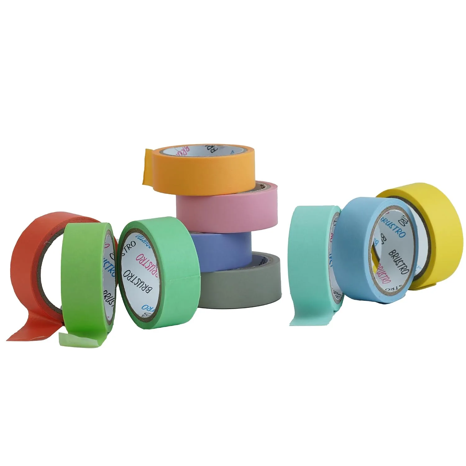In-Depth Review: best washi tape set - BRUSTRO Washi Masking Tapes Pastel Palette Solids Shade, 15 mm X 5 mtrs (Set of 10) | Ideal for Scrapbooking, P 5 BRUSTRO Washi Masking Tapes - view 4