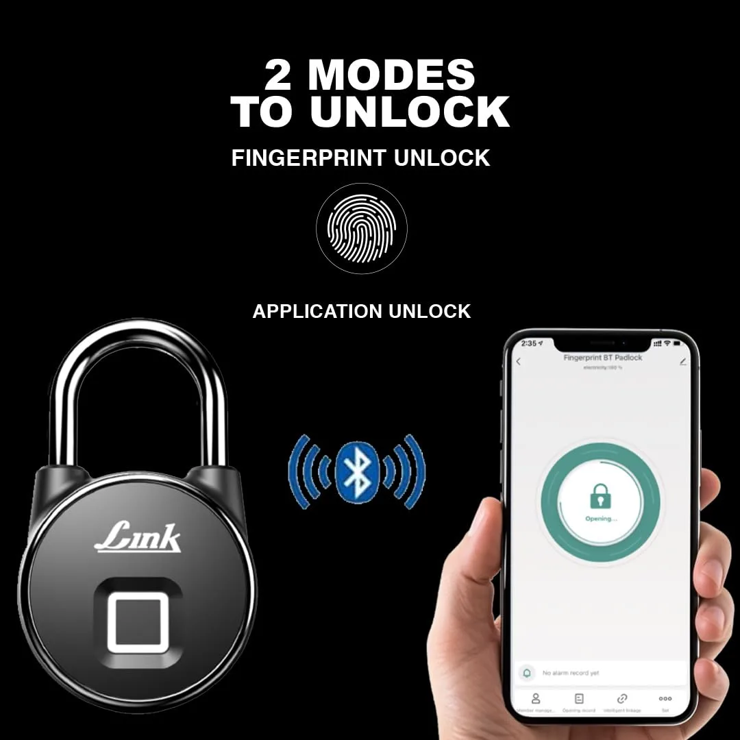 In-Depth Review: best bike ignition lock - Link Smart Bio-Touch Fingerprint Padlock, Rechargeable Li-ion Battery, Water & Dust Resistant, 8MM Hig 2 best bike ignition lock