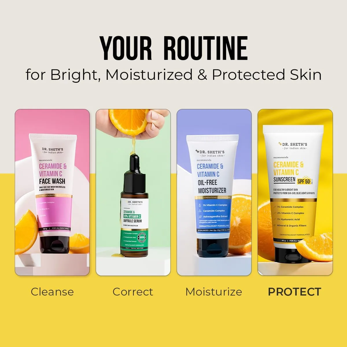 In-Depth Review: best sunscreen for indian skin - Dr. Sheth's Ceramide & Vitamin C Sunscreen SPF 50+ PA++++ | Broad Spectrum UVA/UVB Protection | In-V 7 Dr. Sheth's Ceramide & - view 6