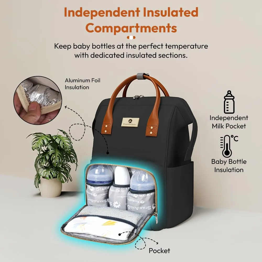 In-Depth Review: best travel diaper bag - StarAndDaisy Diaper Backpack For Mothers For Travel/Diaper Bags For Mom With Multi Compartments, Insulated B 6 StarAndDaisy Diaper Backpack For - view 5