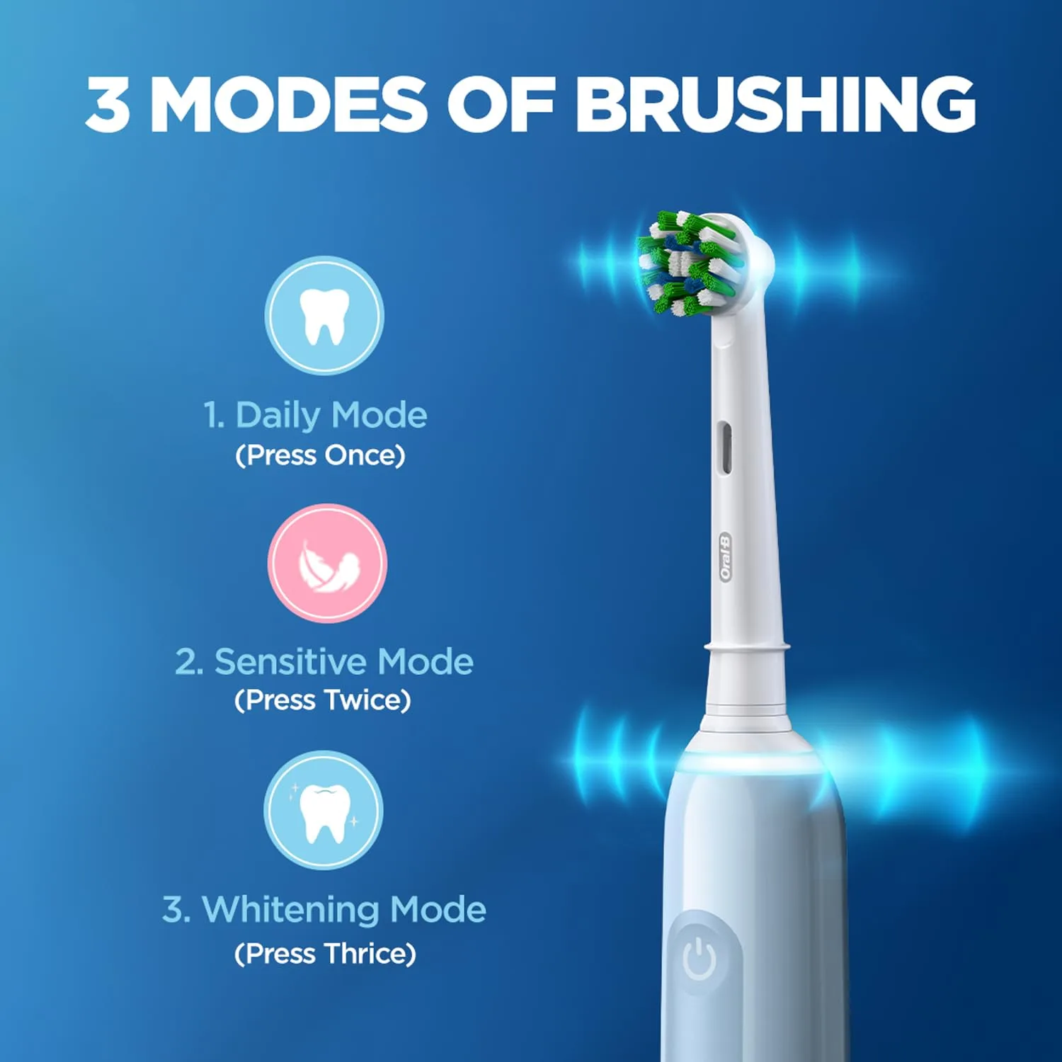 In-Depth Review: best electric toothbrush - Oral-B Pro 3 Rechargeable Rotating Electric Toothbrush for Adults, 3 Cleaning Modes with Pressure Sensor, 4 Oral-B Pro 3 Rechargeable - view 3