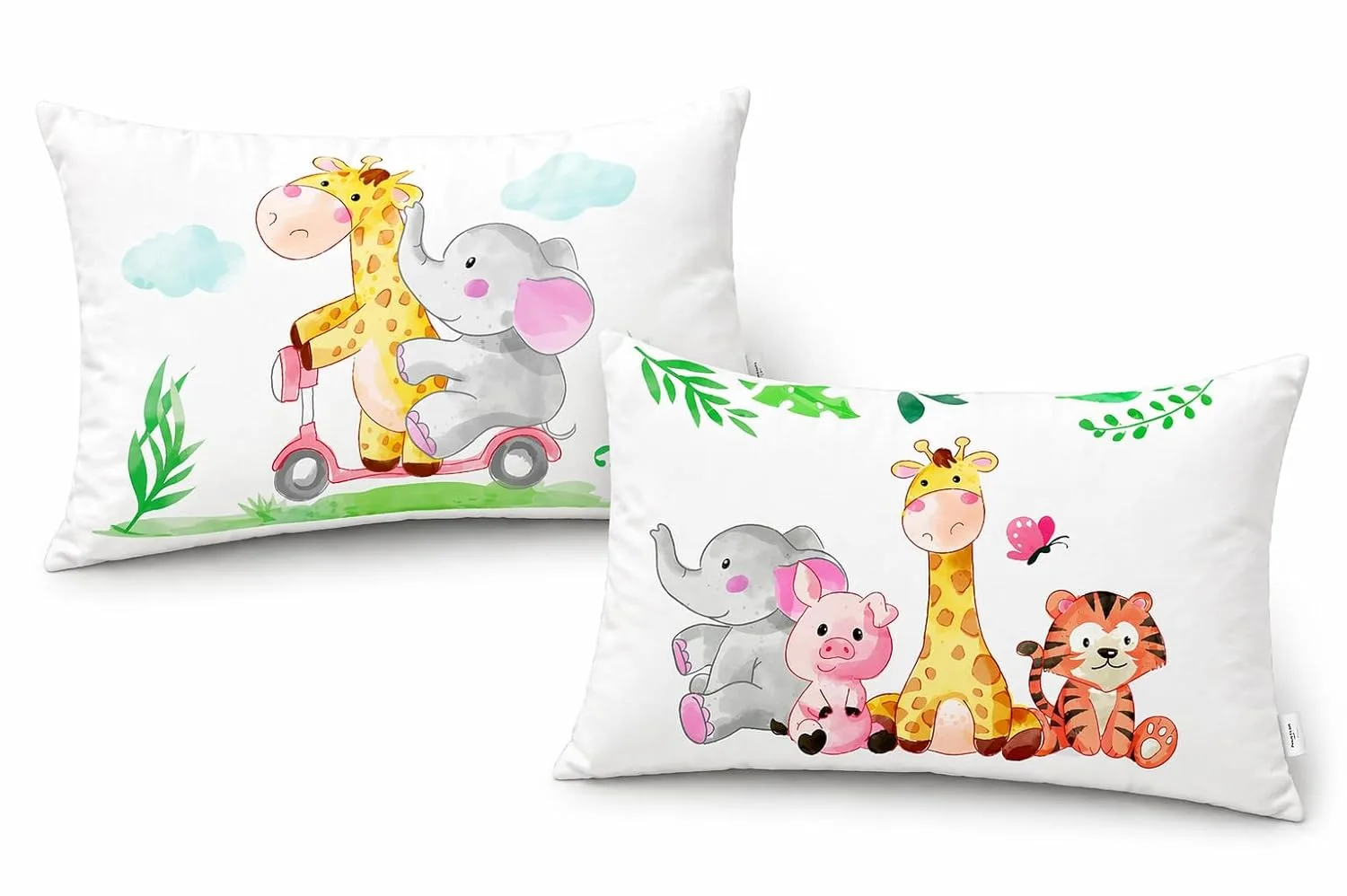 Kids Pillow Pack of 2, 12x18 Inch Soft Polyester Fabric, best small animal bedding