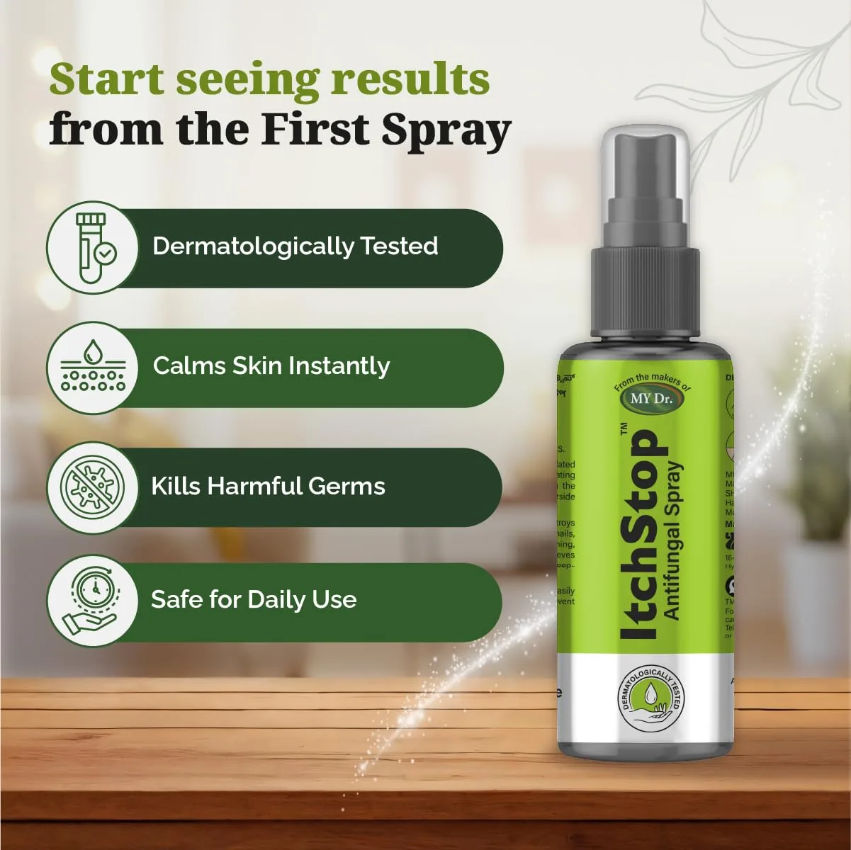 In-Depth Review: best talcum powder - ItchStop Antifungal Spray for Women & Men | Hands-Free Ayurvedic & Herbal Formula – Anti Bacterial, 3 ItchStop Antifungal Spray fo - view 2