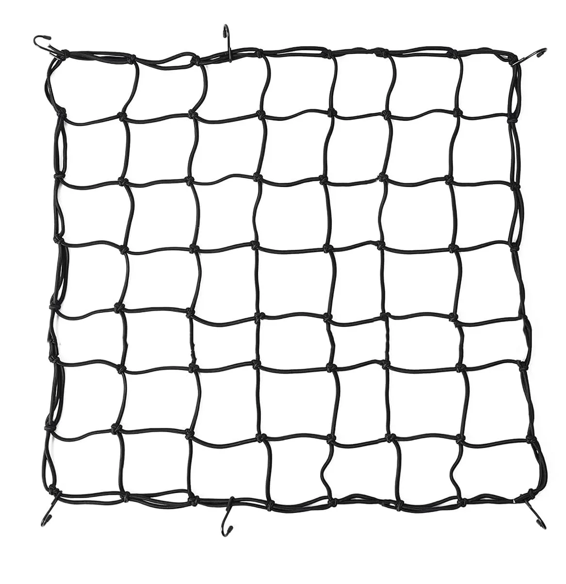 In-Depth Review: best bike helmet storage net - Bike Cargo Net 15″x15″ (Expands 30″x30″) | Elastic Bungee Net with 6 Hooks for 1 best bike helmet storage net