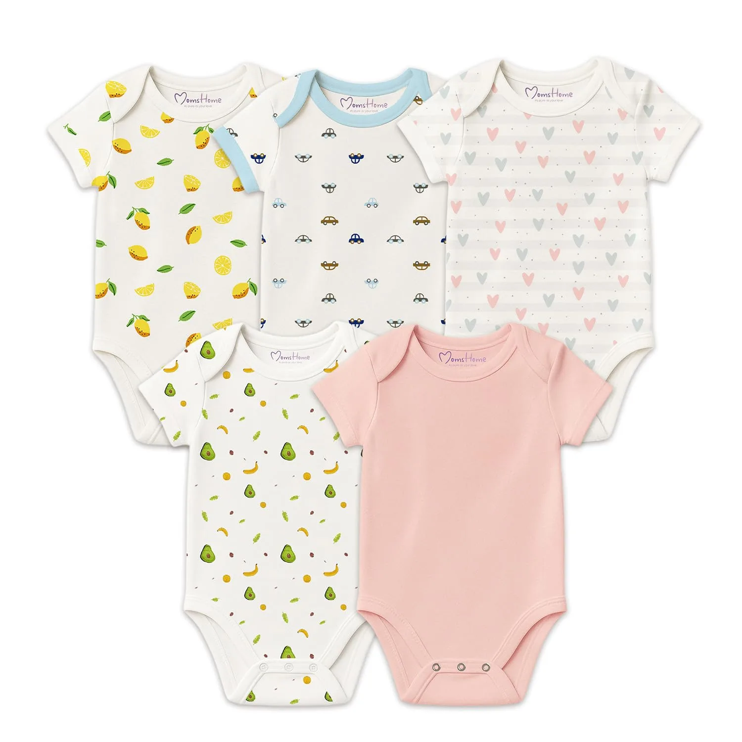 In-Depth Review: best baby onesies set - MOM’S HOME Soft Organic cotton Unisex New Born Baby Onesie/BodySuit | 0-3 Months | Pack of 5 | | best b 2 best baby onesies set