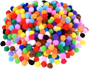 In-Depth Review: best pom poms colorful - KRAFTMASTERS�1CM 100PCS Assorted Pom Poms, Craft Pom Pom Balls, Colorful Pompoms for DIY Creative Crafts D 1 best pom poms colorful