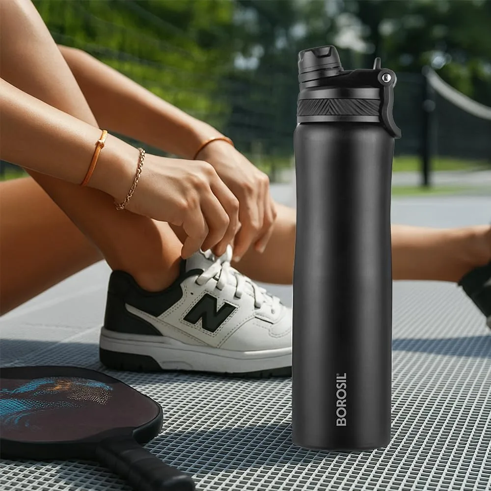 In-Depth Review: best travel water bottle - Borosil 800ml Duo Sport Stainless Steel Water Bottle | ISI Certified Made in India | Double Wall Vacuum In 8 Borosil 800ml Duo Sport Sta - view 7