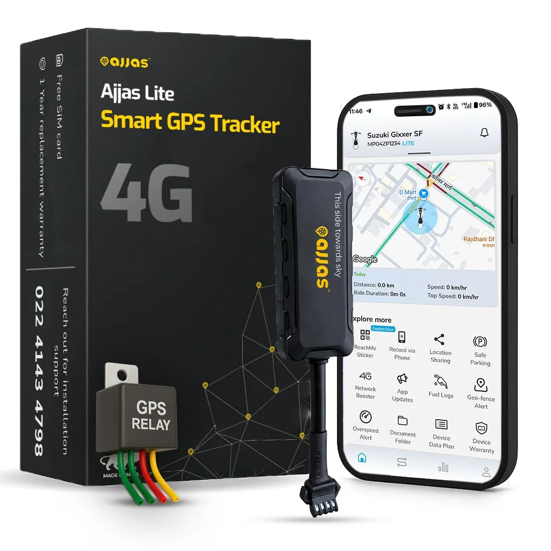 best bike gps tracker - Ajjas 4G Lite (Remote Engine Lock) W 1 best bike gps tracker