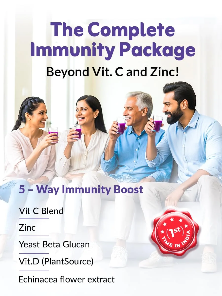 In-Depth Review: best ayurvedic immunity tablets - Immunity Booster – 5-in-1 Effervescent Tablets | Vitamin C, Zinc, Echinacea, Beta Glucan  5 Immunity Booster – 5-i - view 4