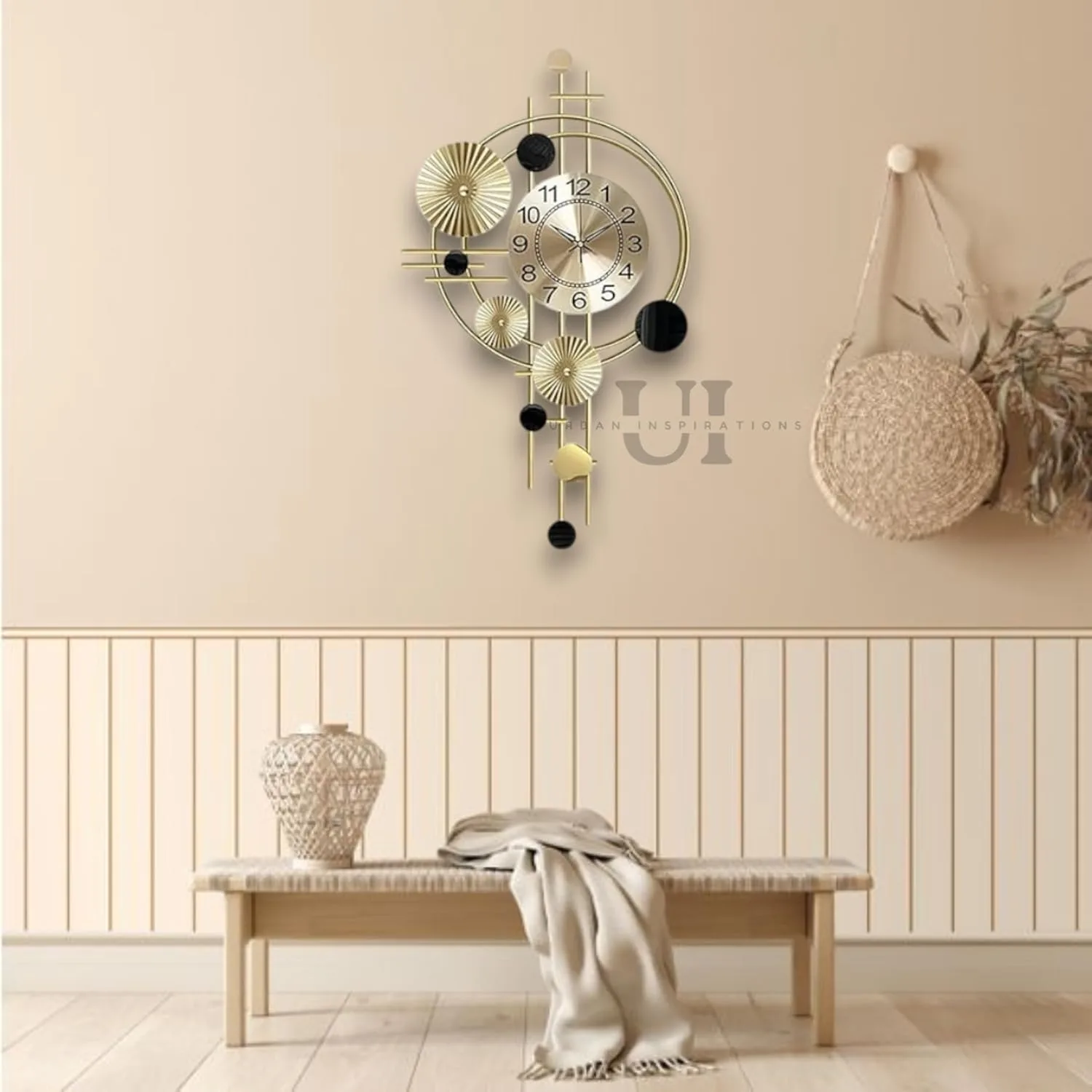 In-Depth Review: best wall clock home decor - Home Wall Clock for Living Room Stylish Latest Large Vintage Design Metal Frame Antique Pendulum Unique 4 Home Wall Clock for Livi - view 3