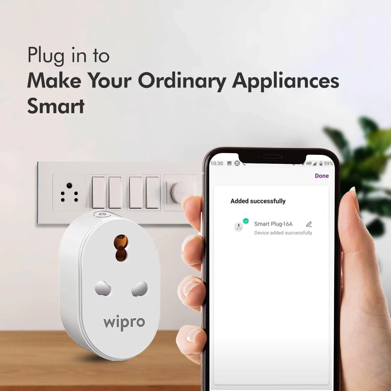 In-Depth Review: best smart plug wifi - Wipro 16A Wi-Fi Smart Plug with Energy Monitoring- Suitable for Large Appliances like Geysers, Microwave Ovens 3 Wipro 16A Wi-Fi Smart Plu - view 2